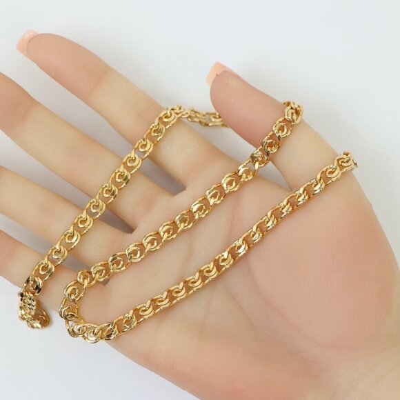 "Bold Rose Gold Chunky Chain Necklace for Statement Styling , XPNL0164 - Picture 3 of 12